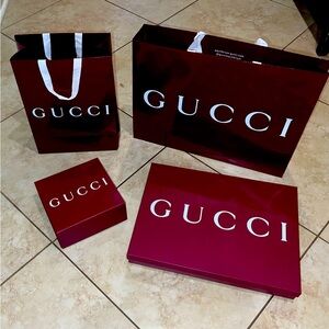 Gucci shopping bag and box